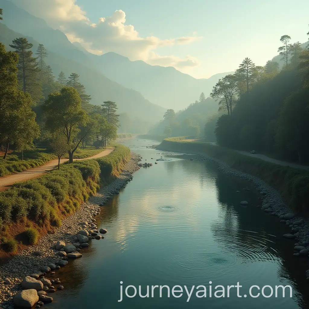 Coffee-River-Landscape-with-Reflections-and-Mist