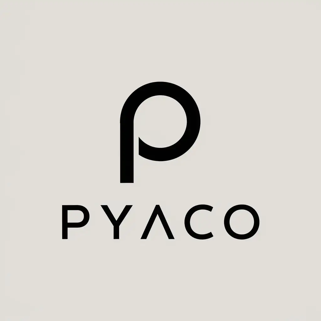 a vector logo design,with the text "PYACO ", main symbol:PY,Minimalistic,be used in Medical Dental industry,clear background