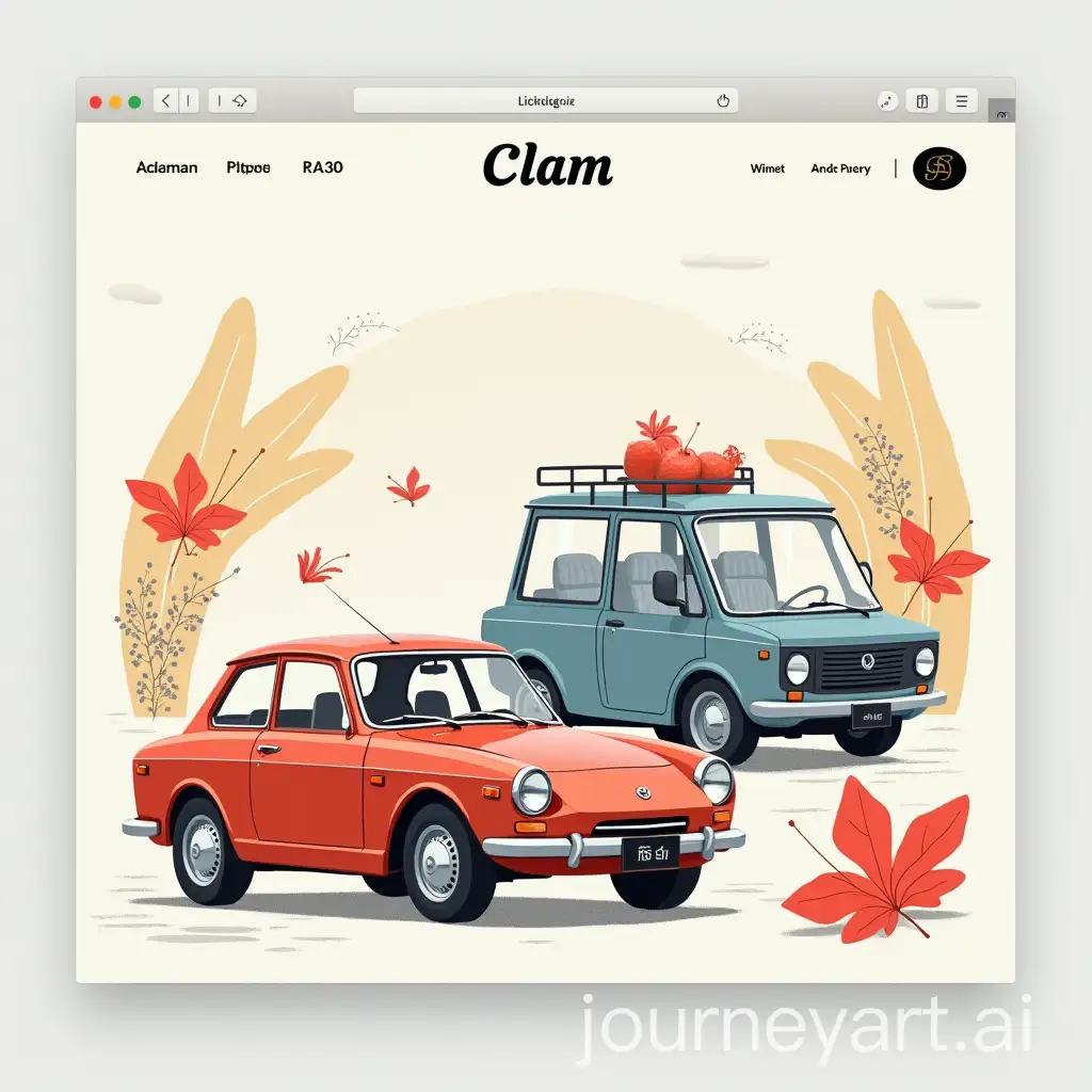 Japanese-Car-Manufacturer-Website-with-Simple-Illustrations-and-Bright-Colors