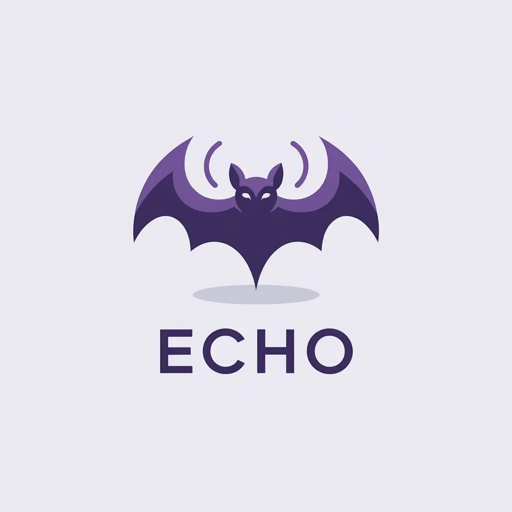 LOGO-Design-For-Echo-Minimalistic-Purple-Bat-Making-Sound-Vector-Logo