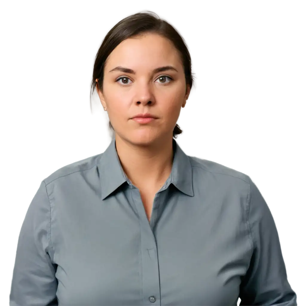 American-Woman-ID-Photo-PNG-30YearOld-150-lbs-57-Tall-White-Collared-Shirt