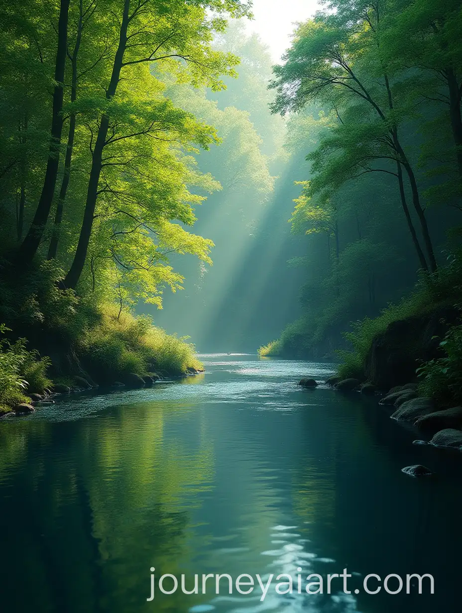 Tranquil-River-in-Lush-Forest-Landscape