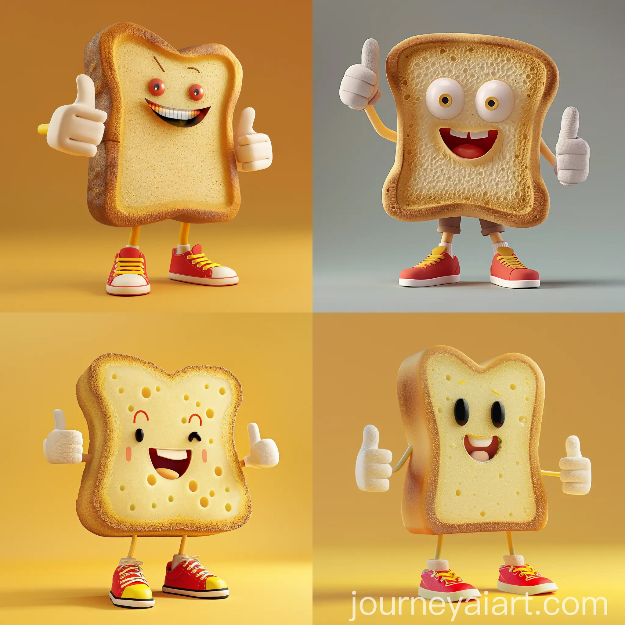 Cute-Cartoon-Bread-Character-with-Smiling-Face-and-Thumbs-Up