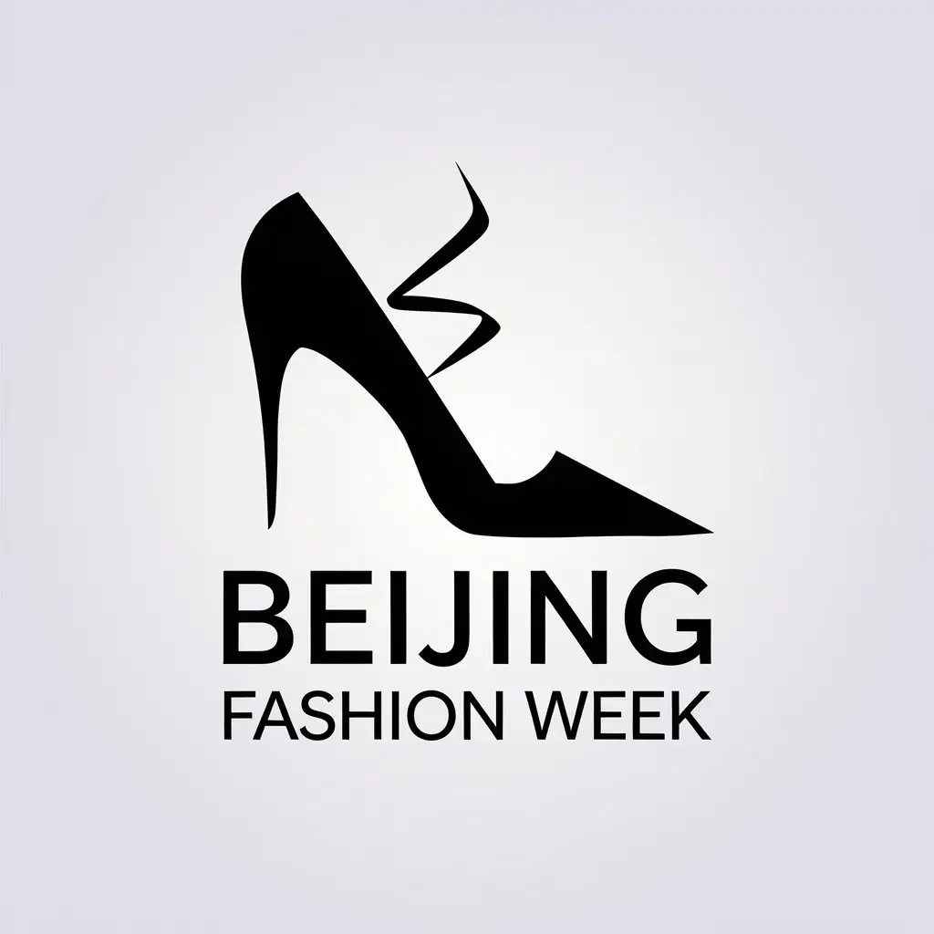 LOGO Design for Beijing Fashion Week Minimalistic High Heels Symbol for Entertainment Industry