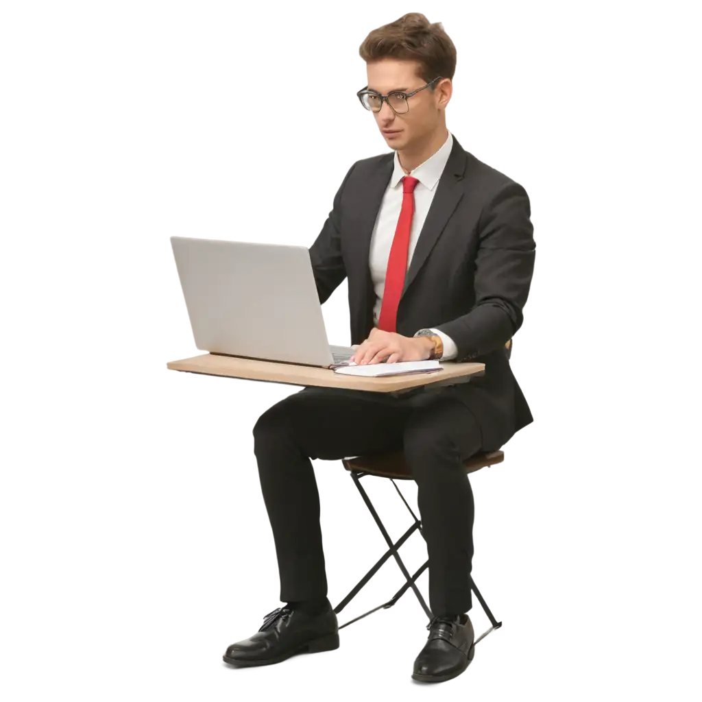 PNG-Image-of-a-Male-Employee-Applying-for-Leave-Professional-Workplace-Scenario