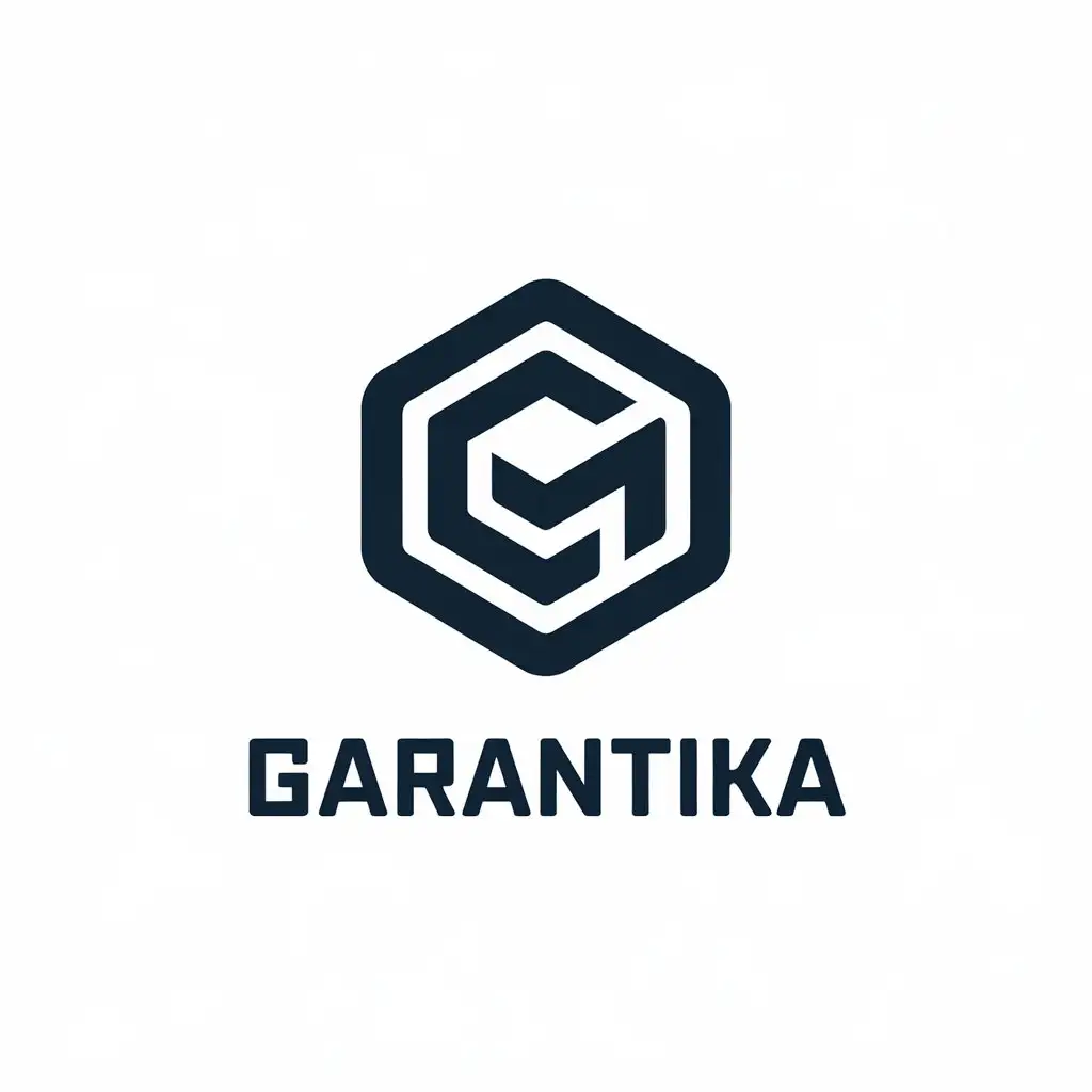 LOGO Design for Garantika Vector Cryptocurrency Text Logo for Technology Industry