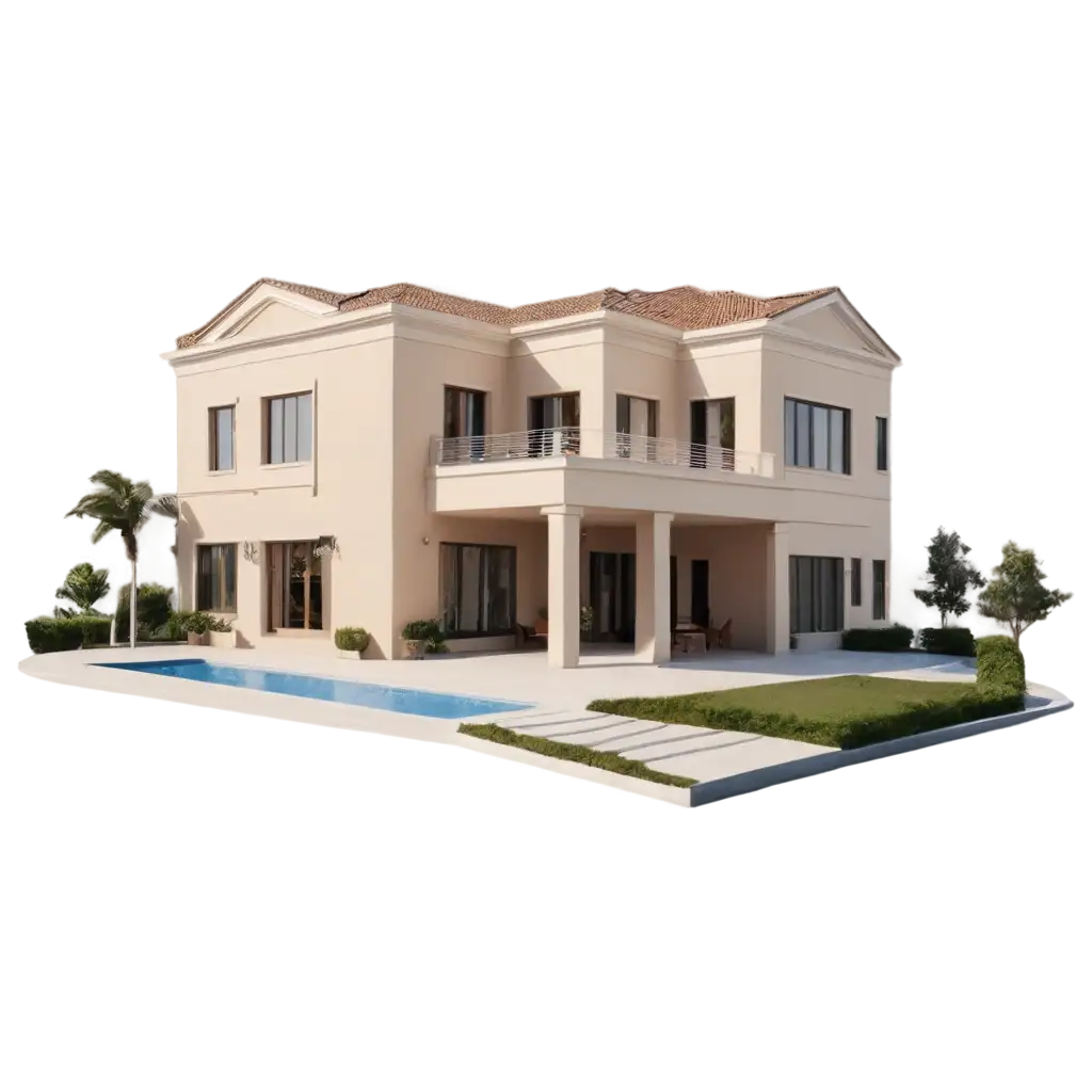 UltraRealistic-PNG-Image-of-a-Beige-Color-Mansion-in-WideAngle-Shot