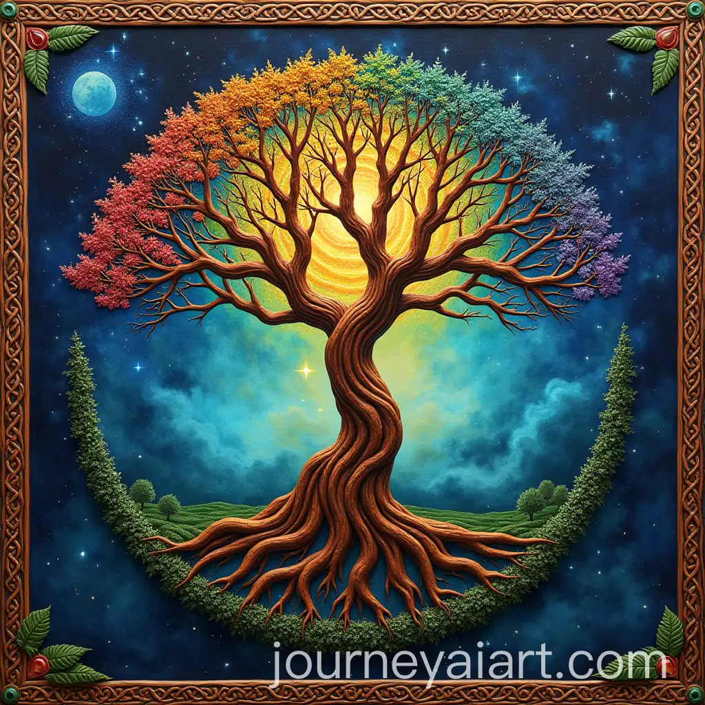 Vibrant-Tree-of-Life-with-Celtic-Border-Connecting-Nature-to-the-Universe