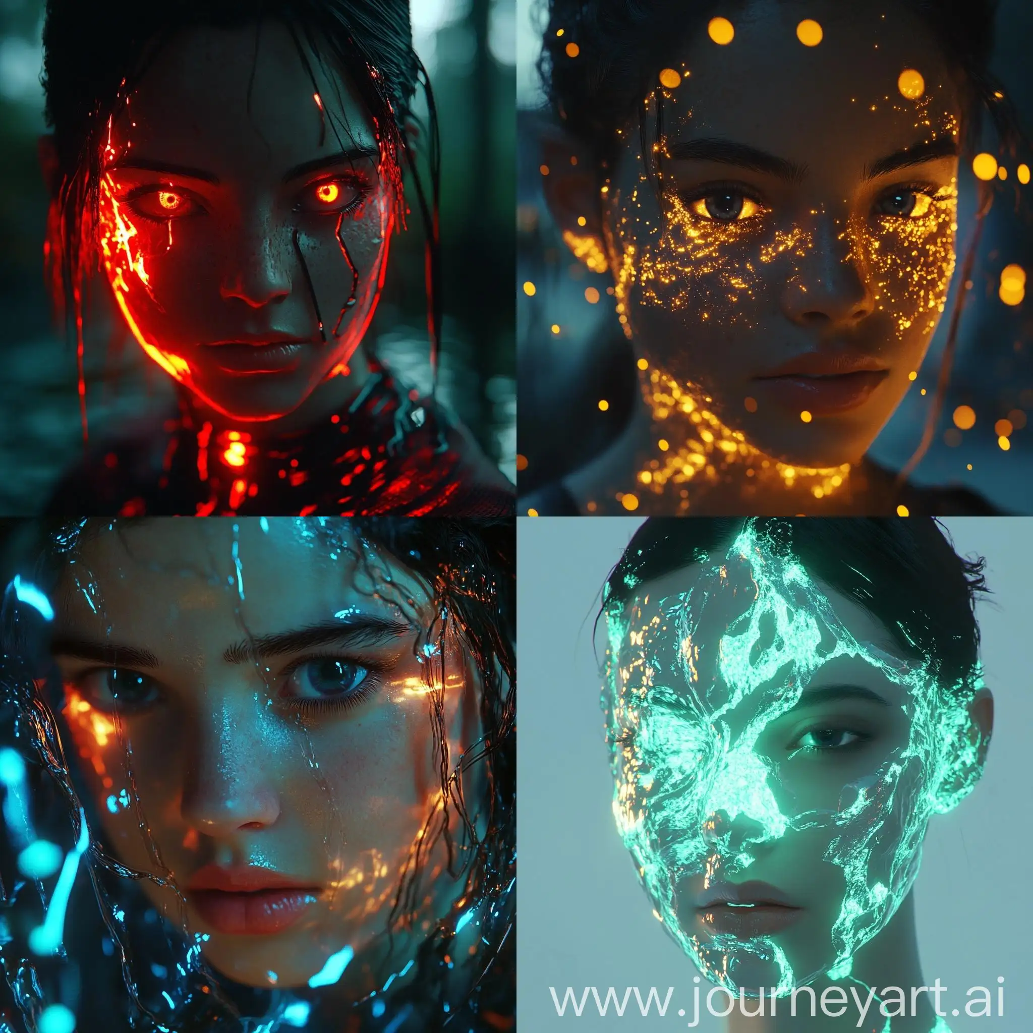 Glowing-Girl-in-Cyber-Realism-with-Nature-and-Fluid-Elements