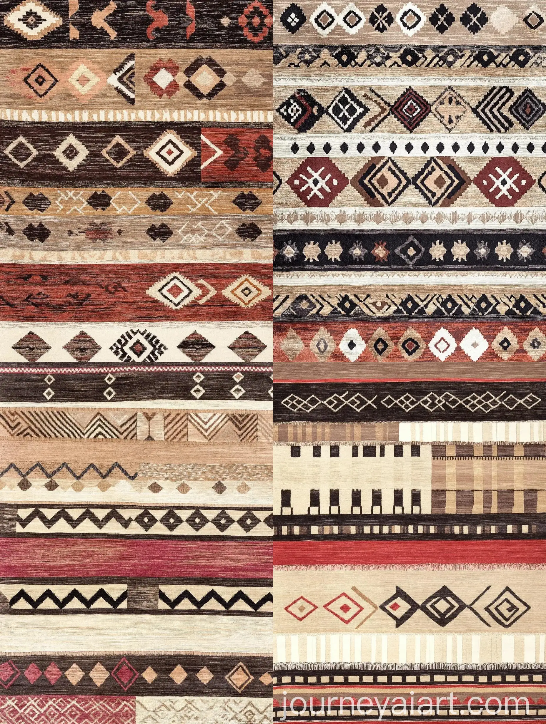 Traditional-Kilim-Effect-Rug-Design-with-Earthy-Colors-and-Geometric-Patterns