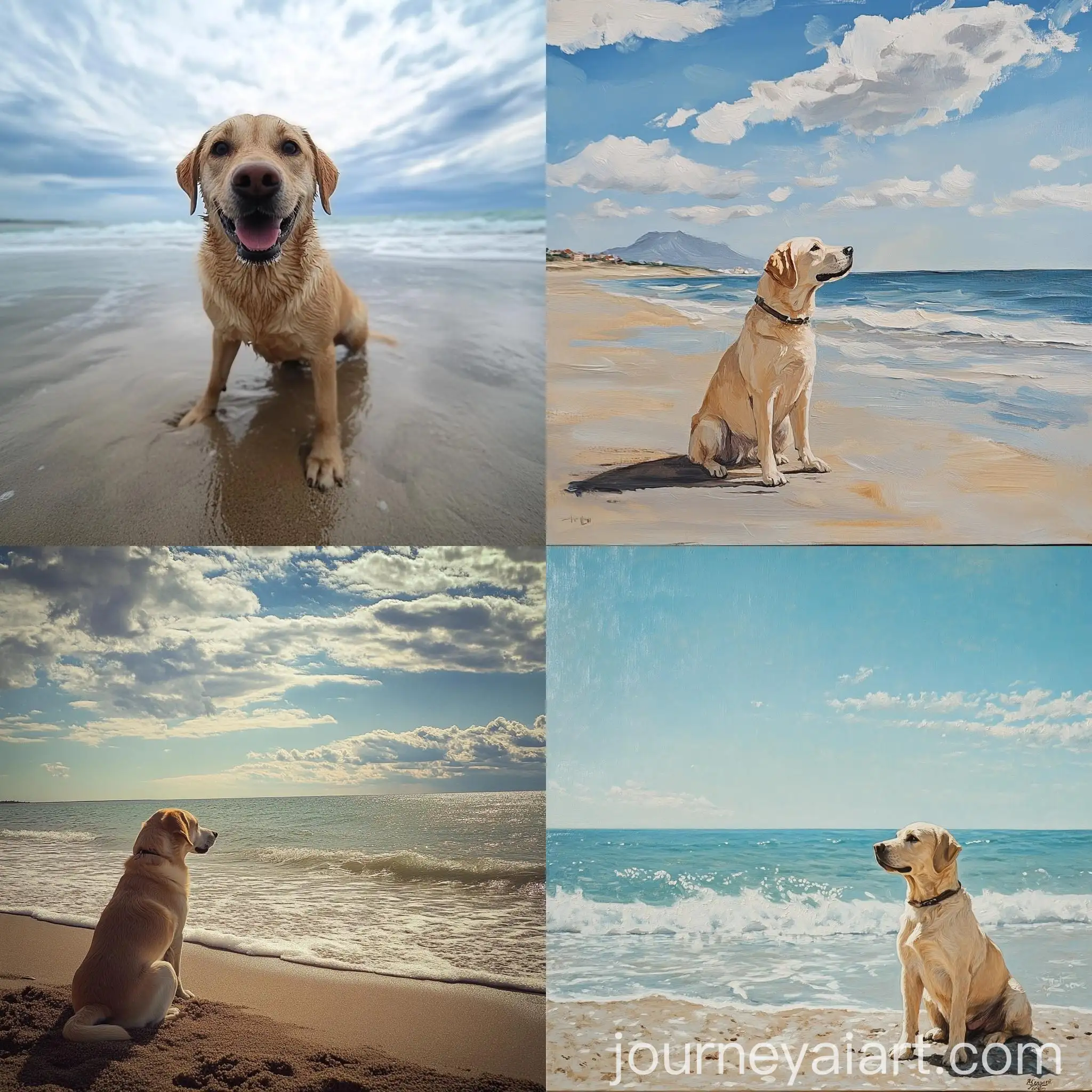 Labrador-Dog-Enjoying-Ferragosto-Beach-Day