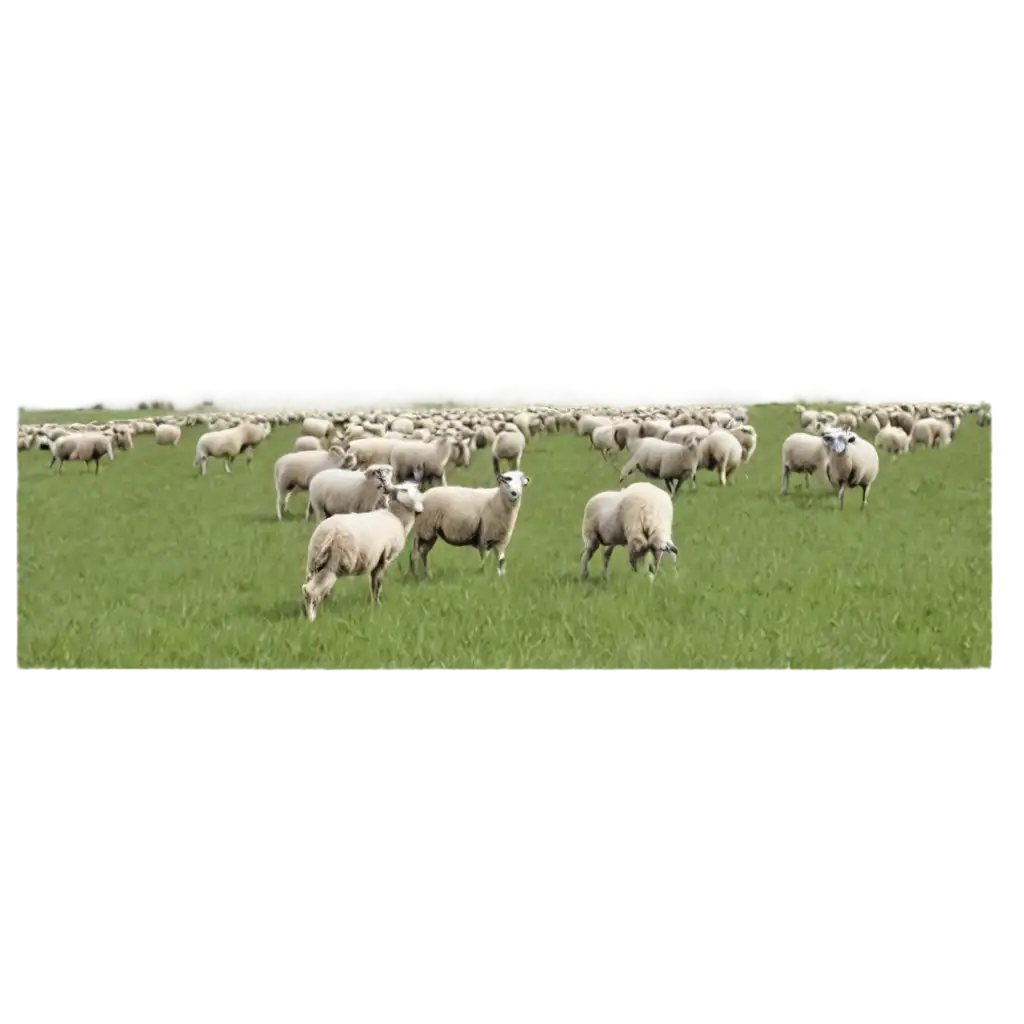 HighQuality-PNG-Image-of-a-Flock-of-Sheep-in-a-Green-Meadow-Perfect-for-Various-Uses