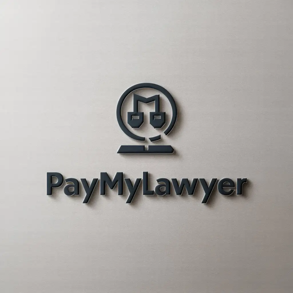 LOGO Design For PayMyLawyer Modern Legal Services Logo with Clear Background