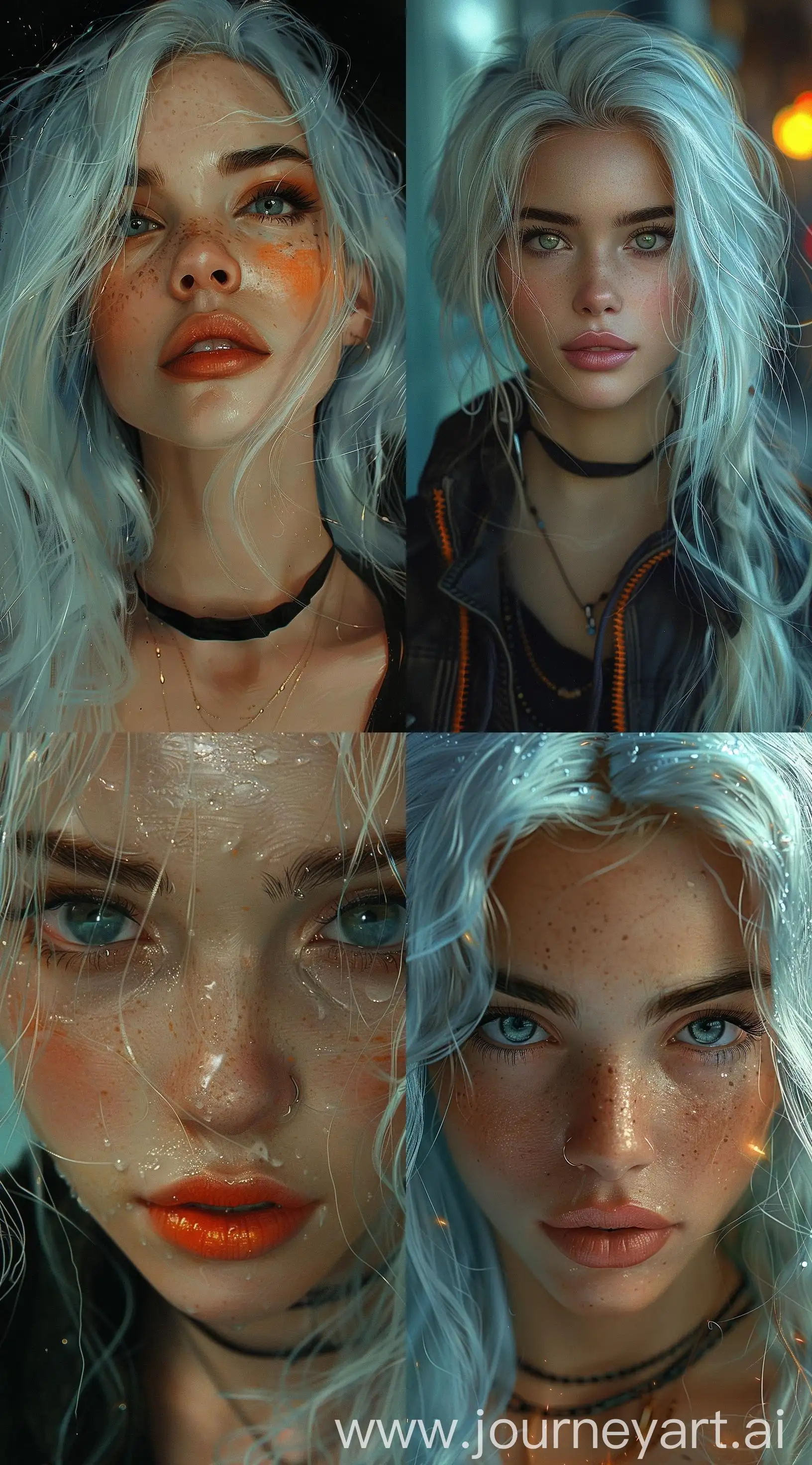 Girl-with-White-Hair-in-Ross-Tran-Style-CloseUp-Comic-Art