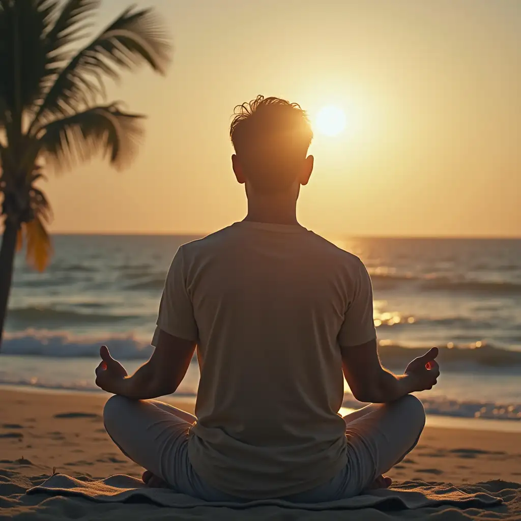 man meditating