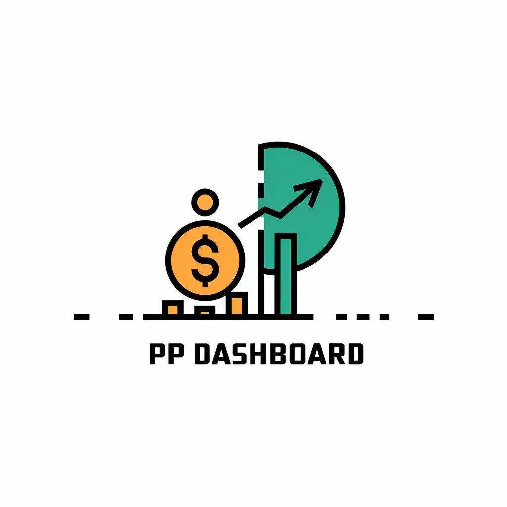 LOGO Design for PP Dashboard Finance Industry Revenue Analytics Vector Icon