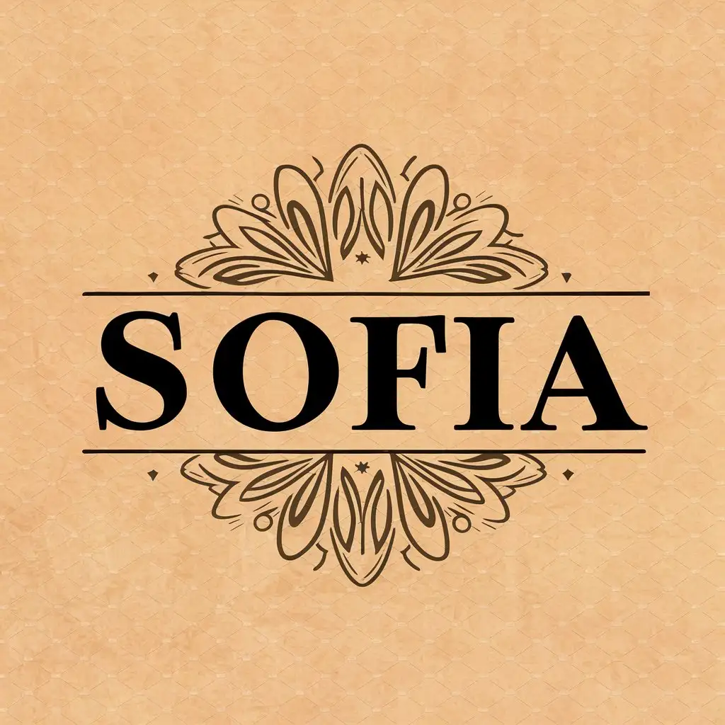 LOGO-Design-for-Sofia-Elegant-Text-with-Intricate-Patterns-for-Decoration-Industry