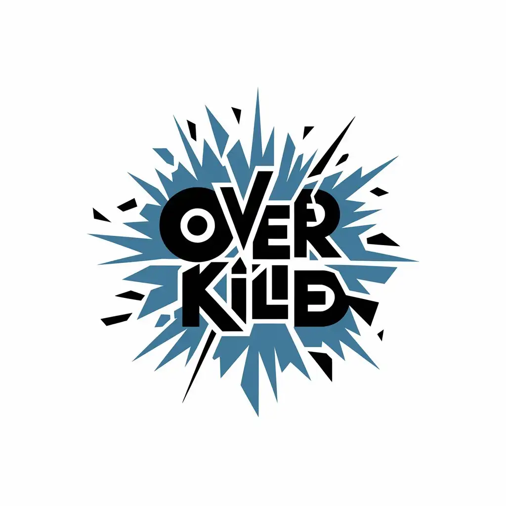 LOGO Design for Overkilled Shattered Letters with Moderate Style for Entertainment Industry