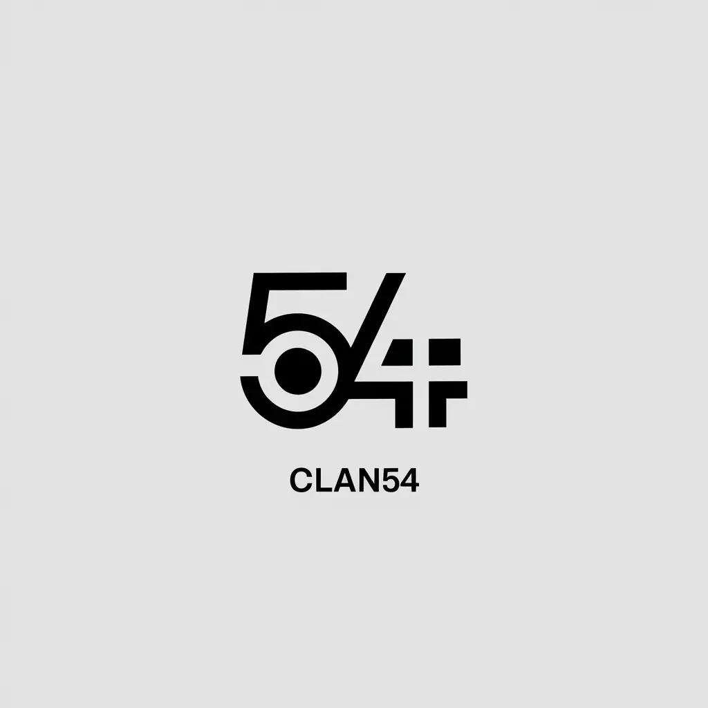 LOGO Design for CLAN54 Music Label Minimalist Style with Sopranos Series Inspiration