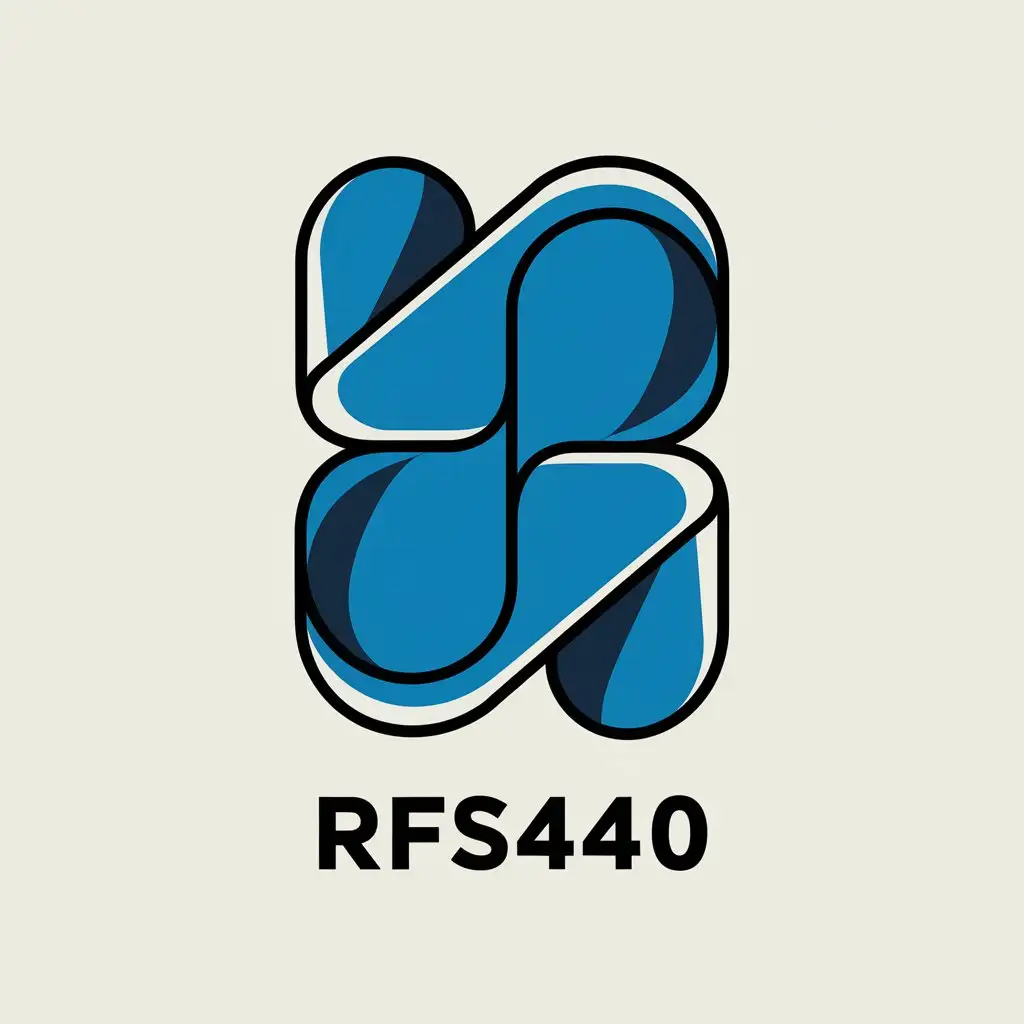 a vector logo design,with the text "RFS440", main symbol:ABSTRAK,Moderate,clear background