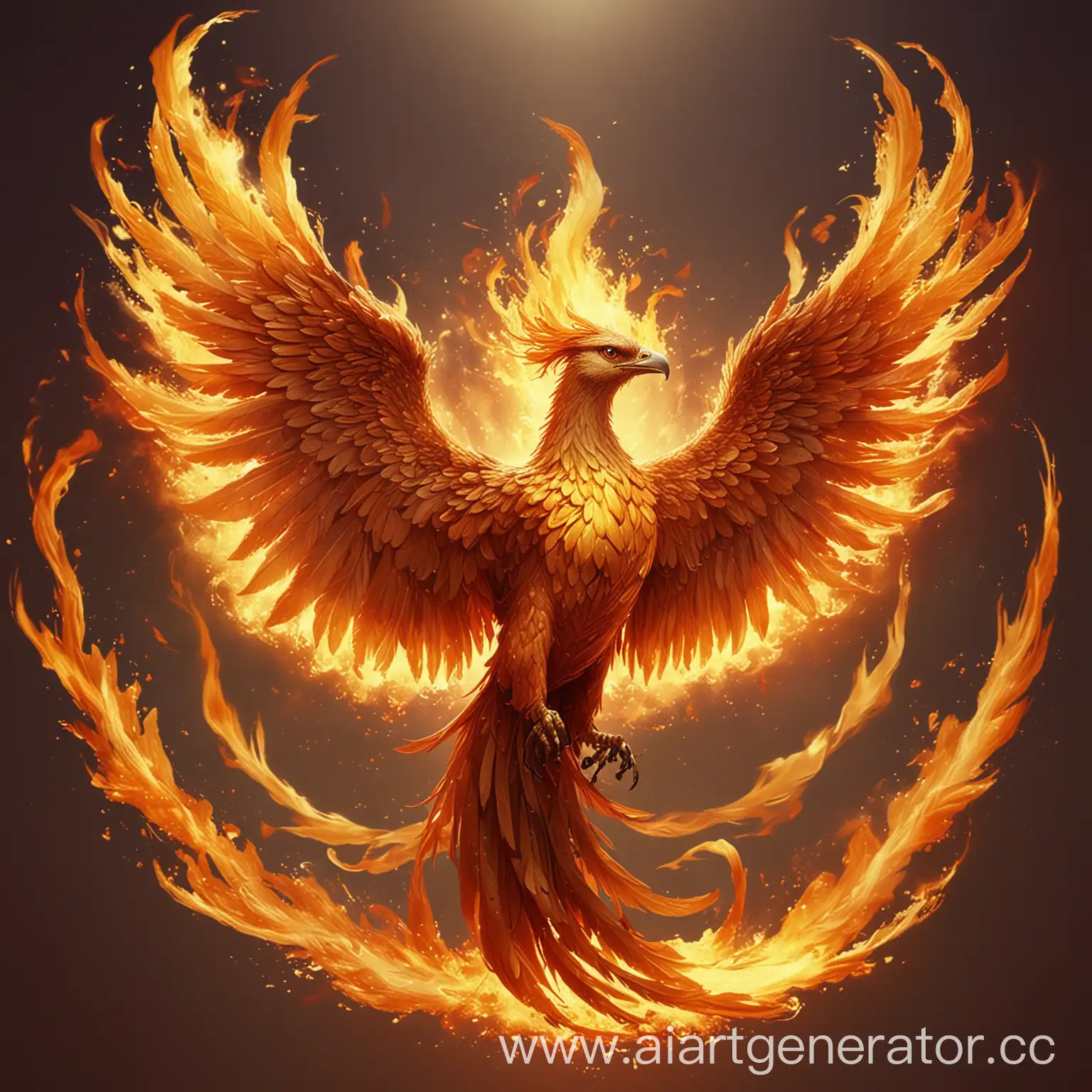 Fiery-Phoenix-in-Golden-Light