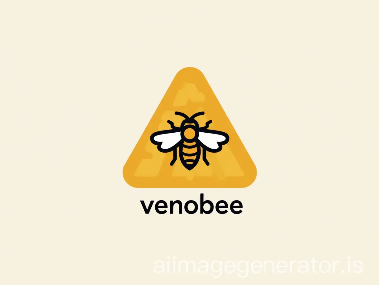 Modern-Honey-Bee-Logo-Design-with-Triangle-and-Venobee-Typography