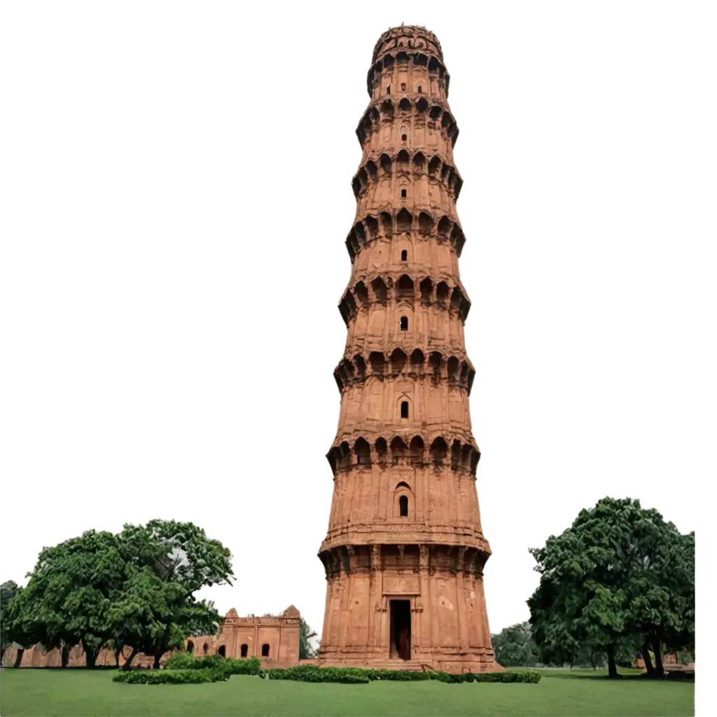 Stunning-Qutab-Minar-PNG-Image-for-Enhanced-Visual-Appeal