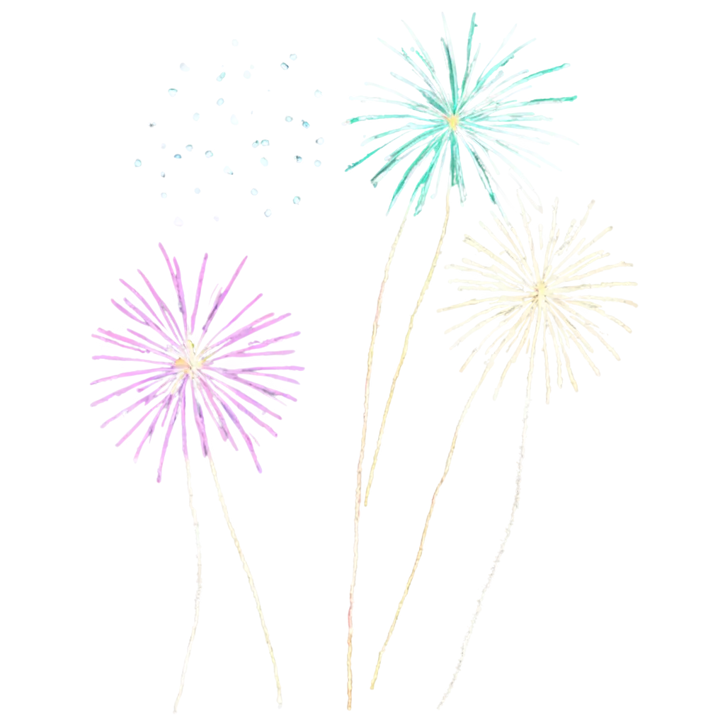 Vibrant-Fireworks-Watercolor-PNG-Celebrate-with-Stunning-Artistry