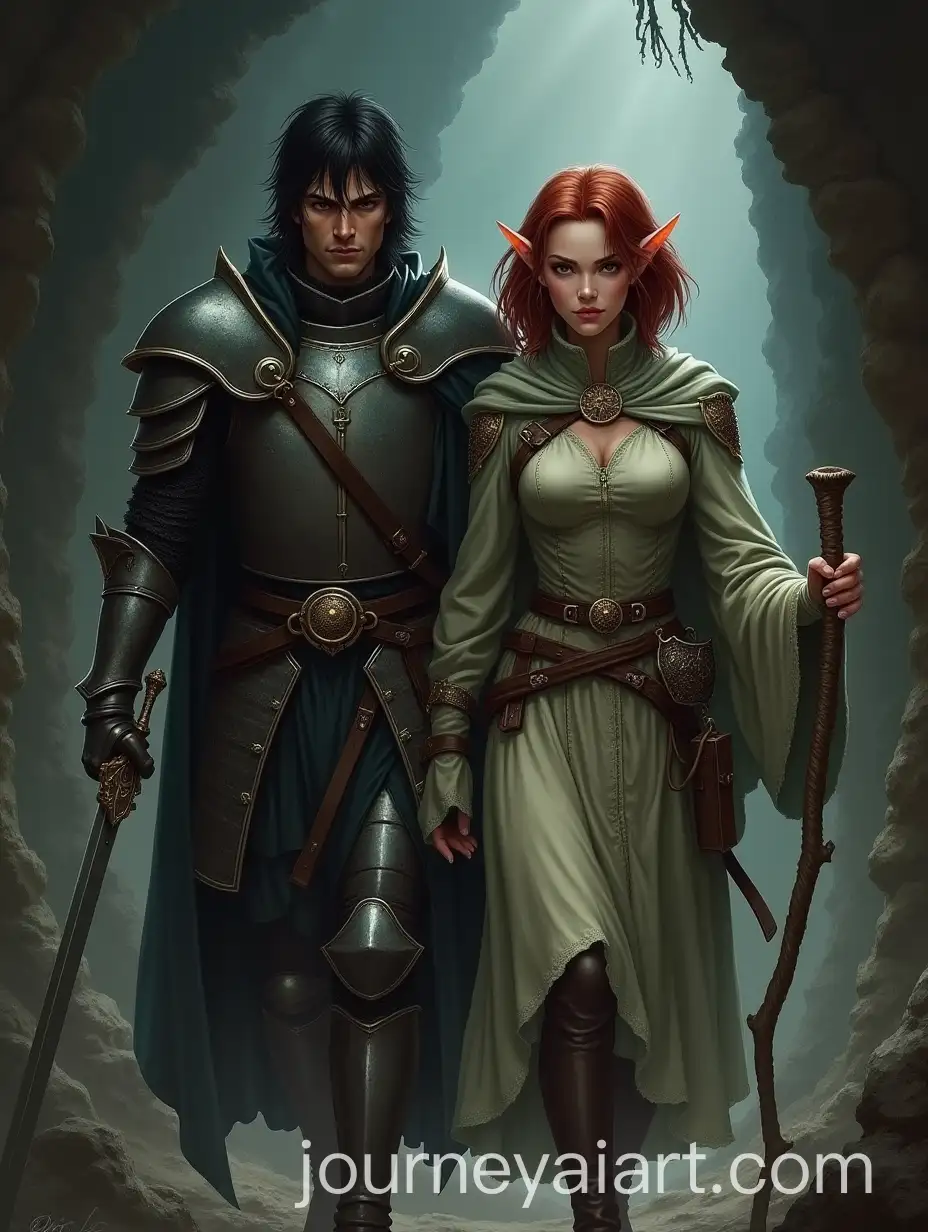 Fantasy-Warrior-and-Elf-Dungeon-Exploration