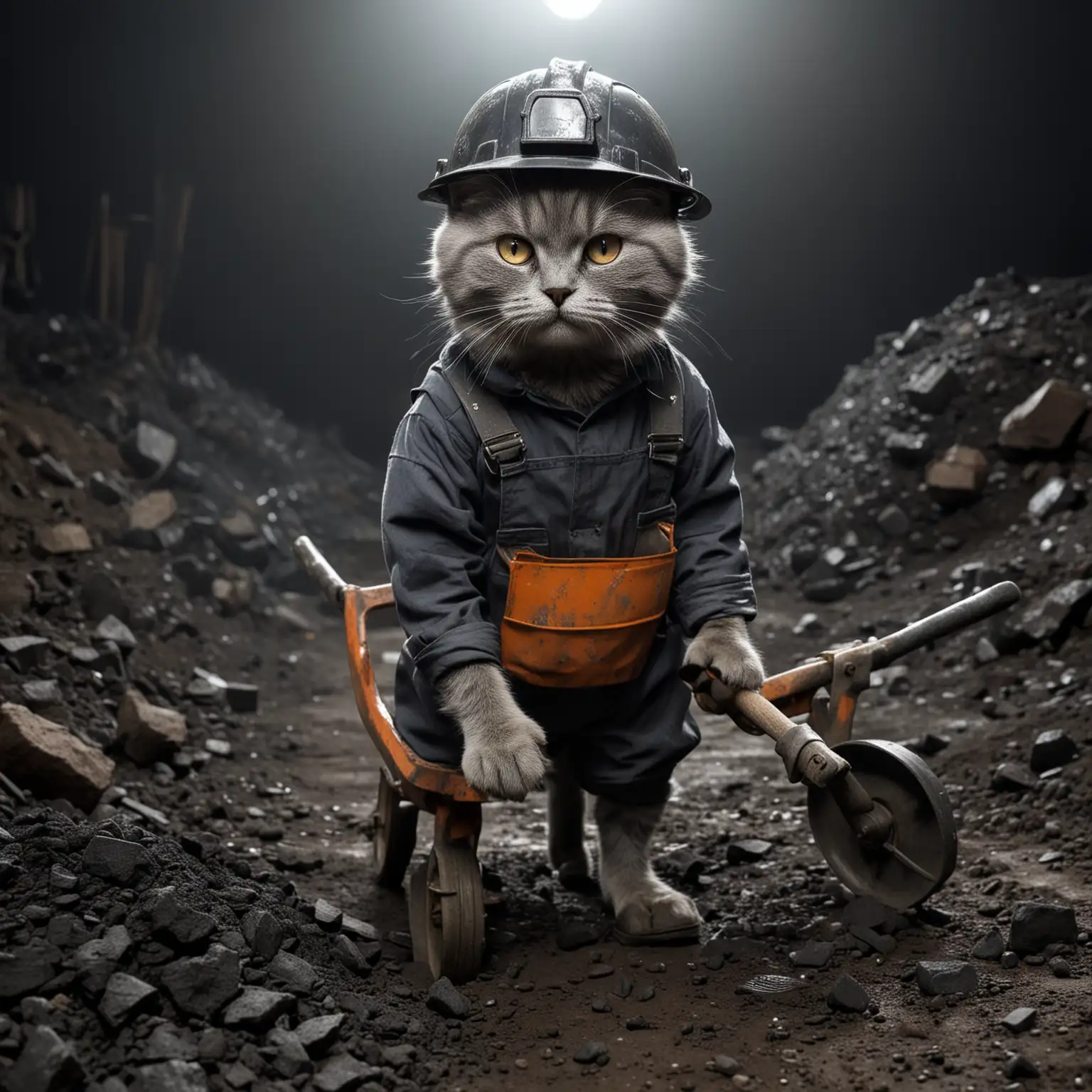 Coal-Mining-Cat-in-Dirty-Miners-Clothes-with-Wheelbarrow