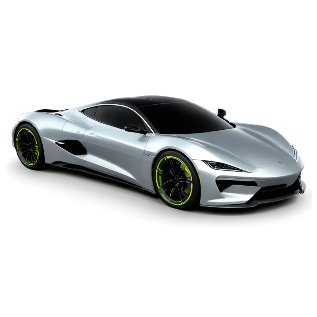 a high-end sports car in motion, The vehicular design highlighted with neon accents, Futuristic 