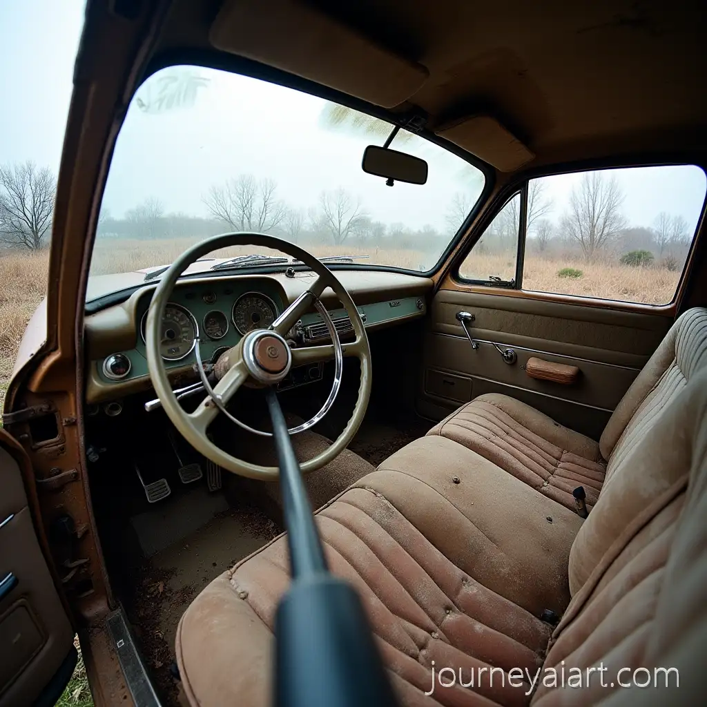 Abandoned-Car-Interior-Selfie-Angle-withAbandoned-car-interior-selfie-Rotten-Details