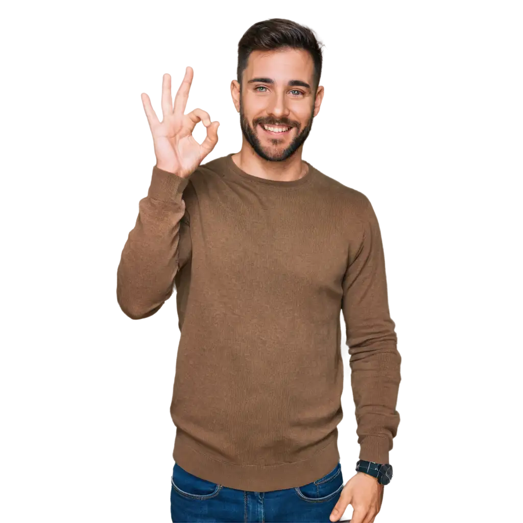 Happy-Man-with-Beard-Pointing-Left-PNG-Image-for-Various-Applications