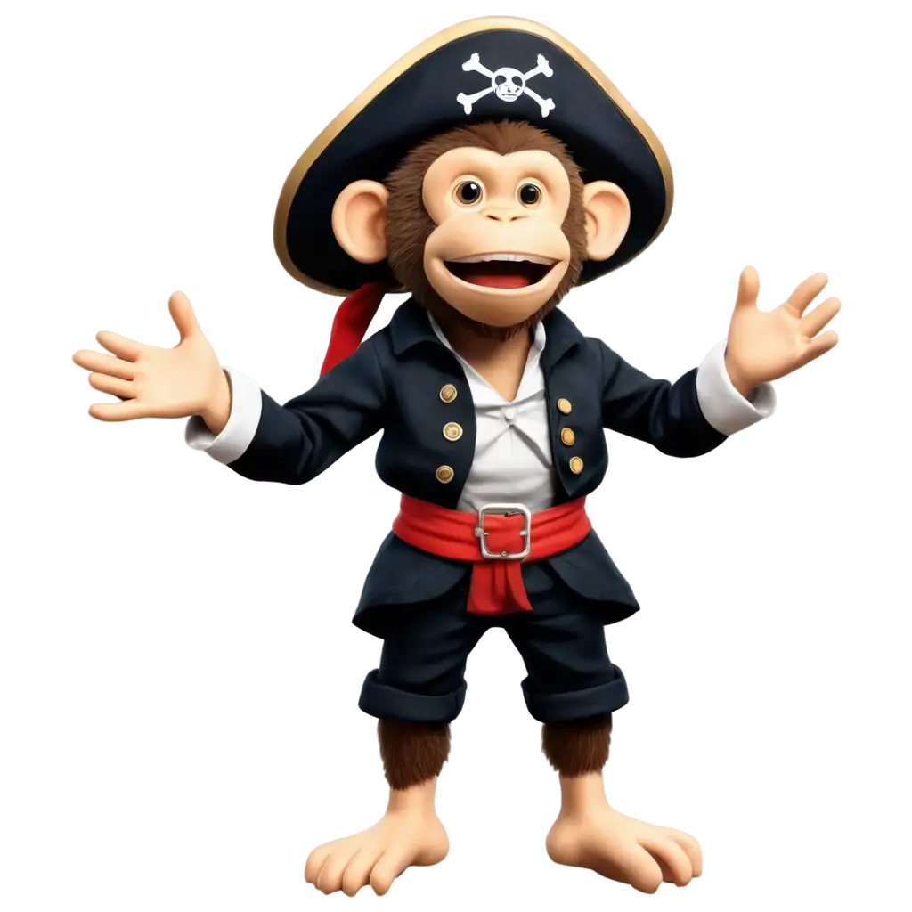 monkey as a pirate