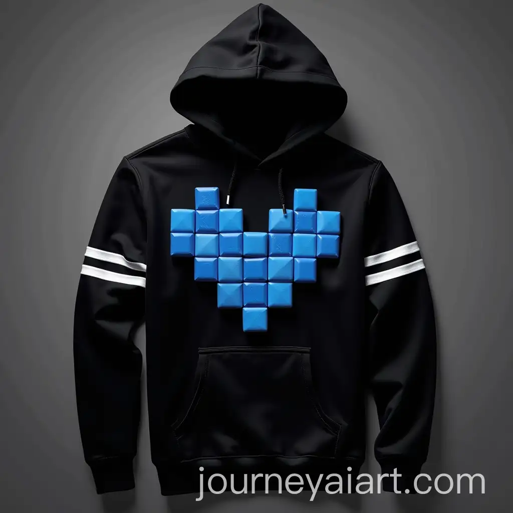 Black-Hoodie-with-TetrisInspired-Heart-Shaped-Blue-Cube-Design