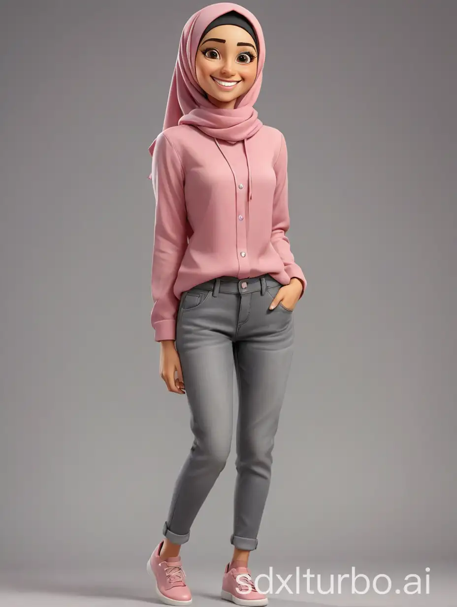 Young-Woman-in-Formal-Hijab-with-Charming-Smile-and-Casual-Attire
