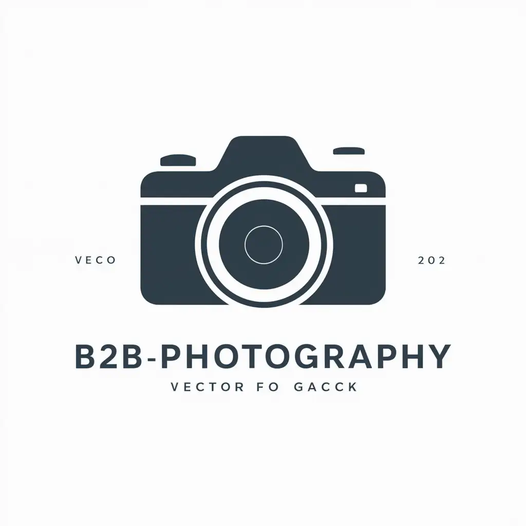 a vector logo design,with the text "b2bphotography", main symbol:camera,Moderate,clear background