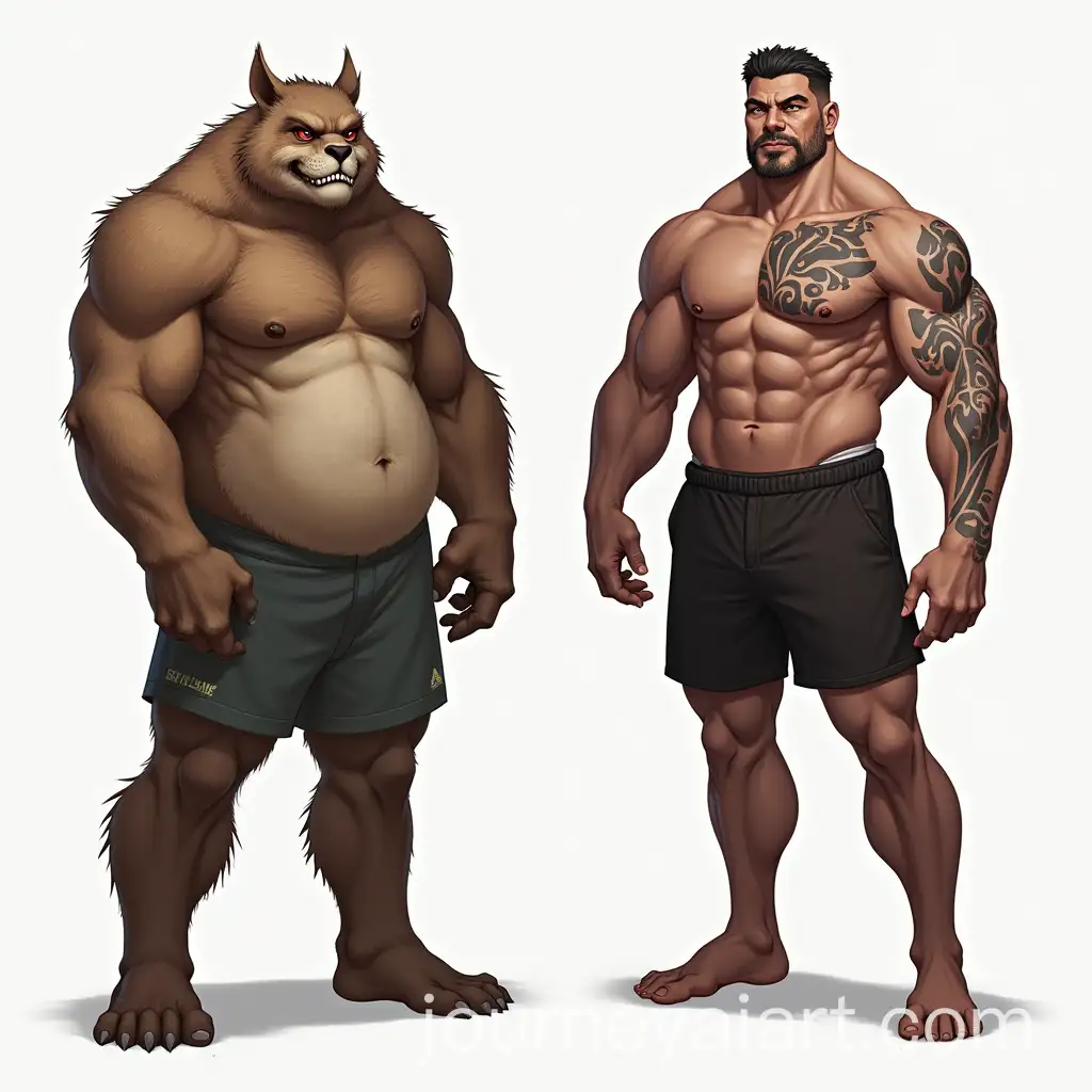 Dynamic-AnimalHuman-Hybrid-Character-Designs