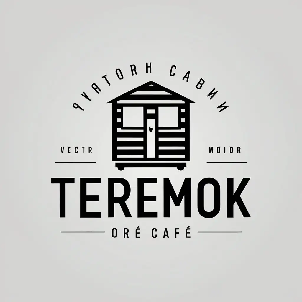 LOGO-Design-for-Teremok-CabinInspired-Vector-Logo-for-Cafe-Industry