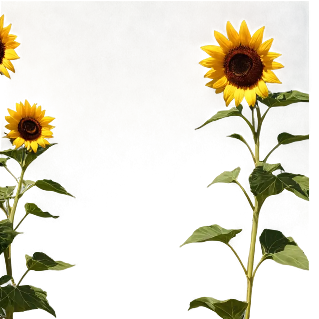 Vibrant-Sunflowers-PNG-Image-with-Sky-Background-Stunning-Clarity-and-Quality