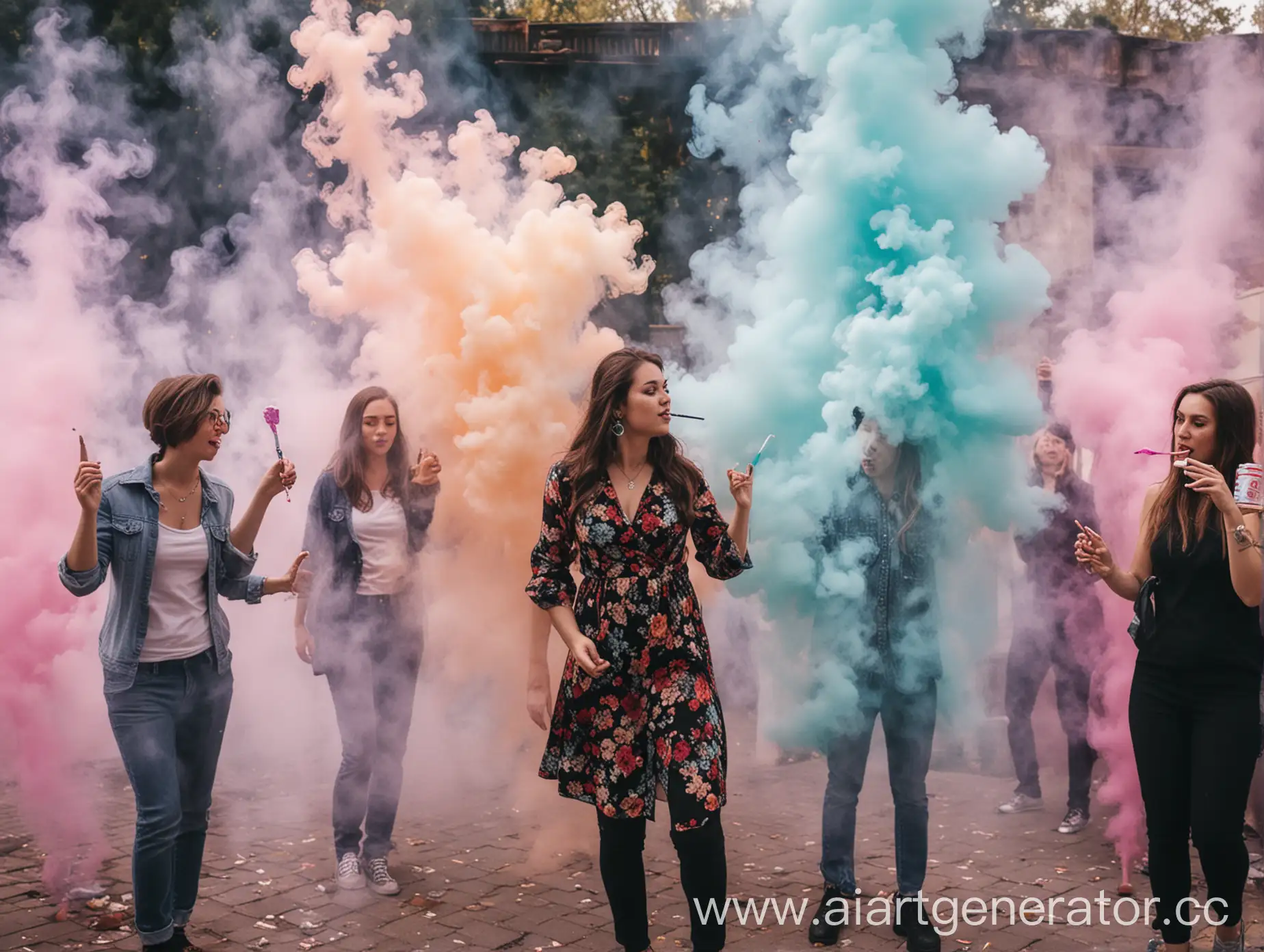 Gender-Reveal-Party-in-Almaty-with-Colored-Smoke-and-Decorations