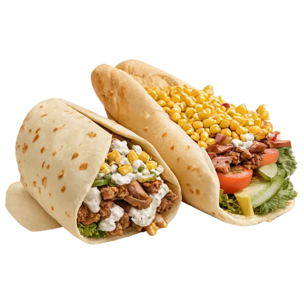 Halifax-Donairs-with-Mayonnaise-Vegetables-Meat-and-Corn-HighQuality-PNG-Image-for-Food-Enthusiasts