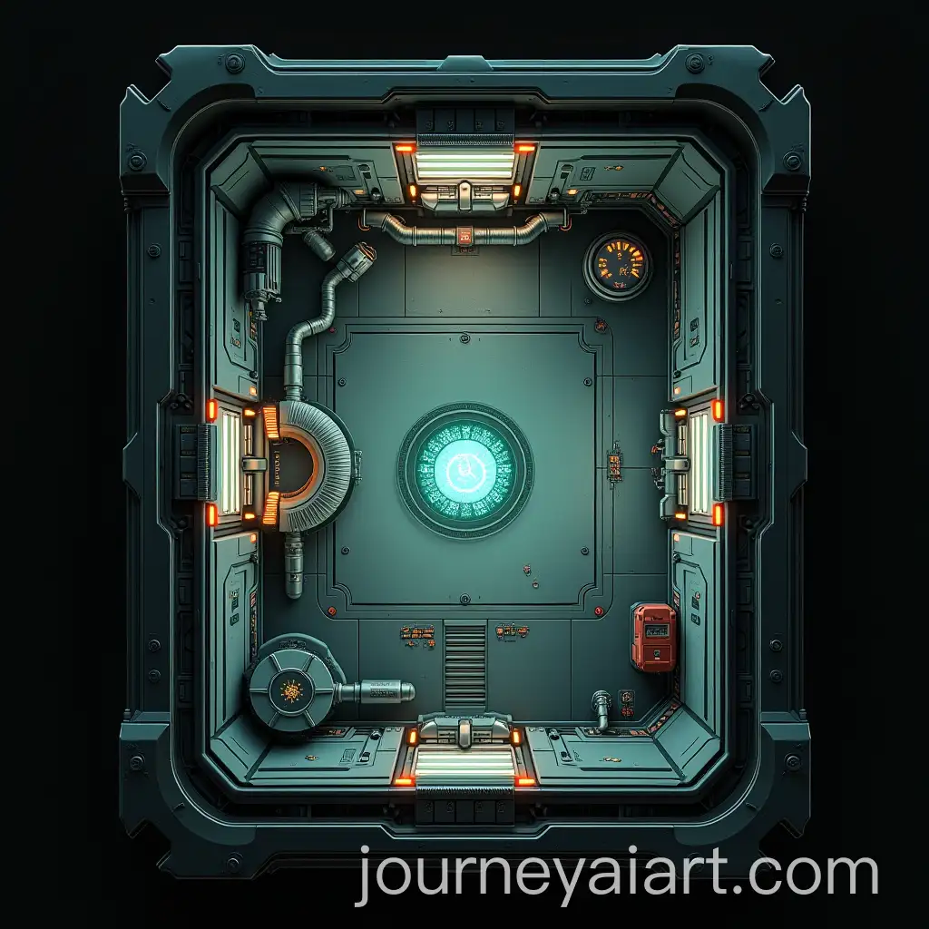 Advanced-Energy-Management-Room-on-a-Spaceship-with-Central-Core-and-Control-Panels