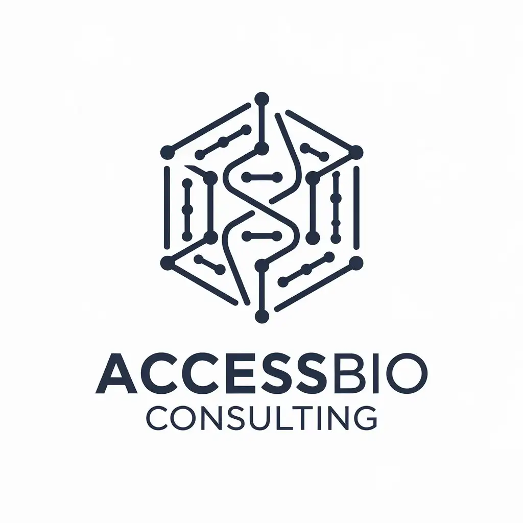 LOGO Design for AccessBio Consulting DNA Hex Symbol in Technology Industry Theme