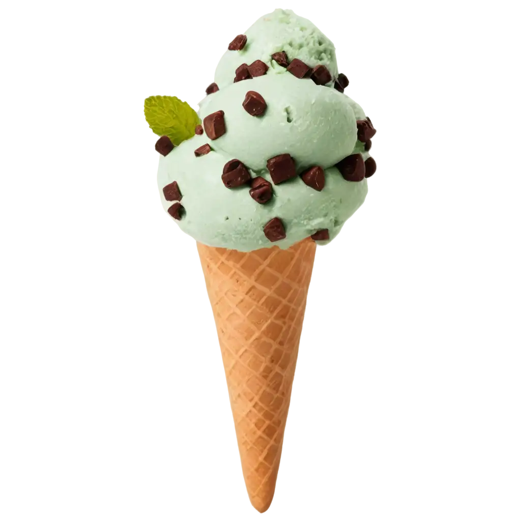 Mint-and-Choco-Chip-Ice-Cream-in-a-Glass-PNG-Perfect-for-Digital-Design-Projects