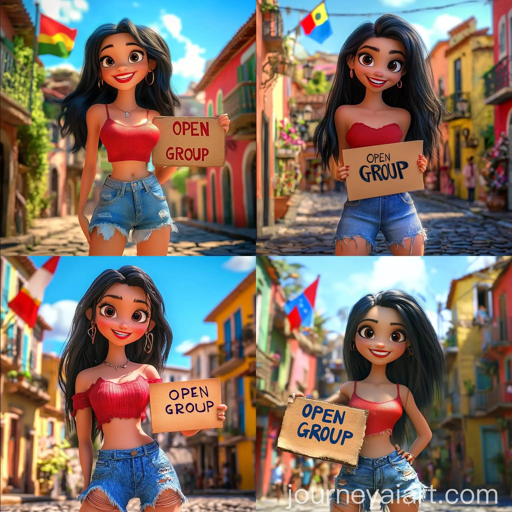 Cheerful-Disney-Pixar-Style-Girl-in-Pelourinho-Salvador-Bahia