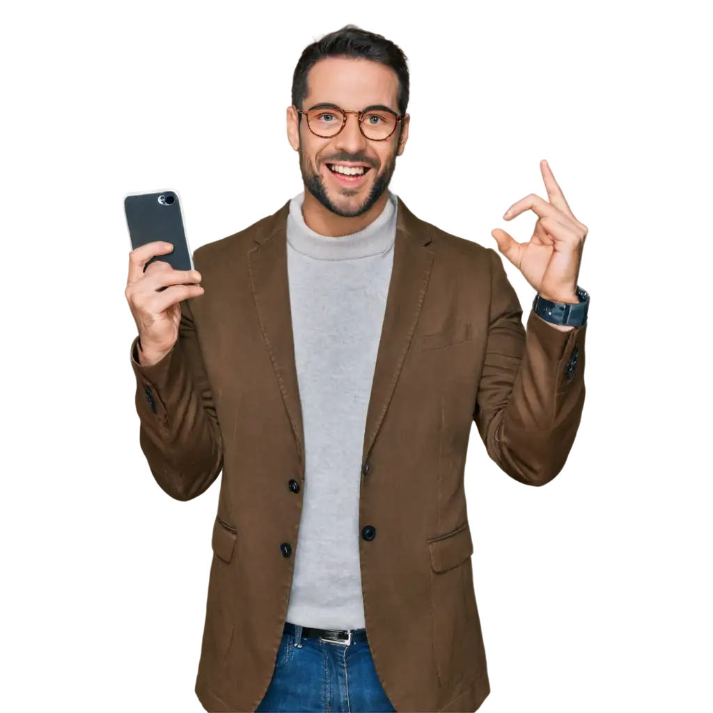 Very-Happy-Man-with-Cellphone-PNG-Image-Joyful-Modern-Communication