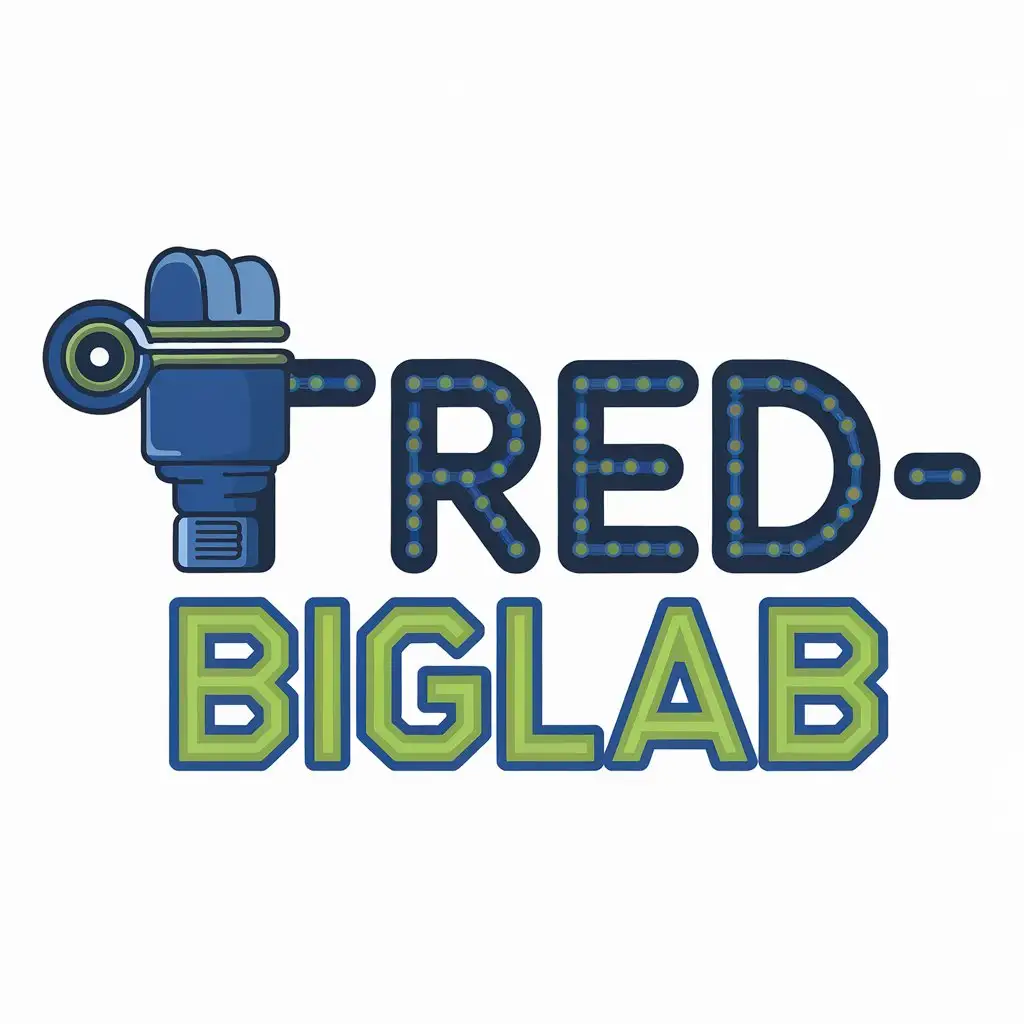 LOGO Design for TreDBigLab 3D Printer Nozzle Styled D with Vibrant Blue and Green Colors