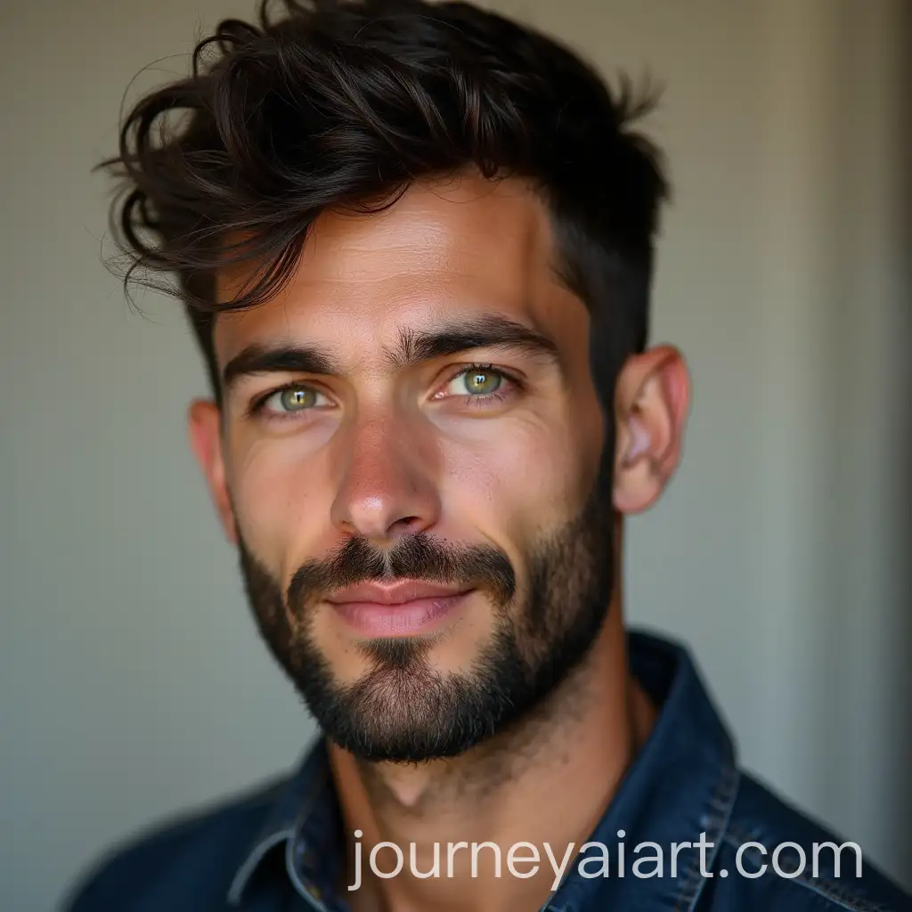 Attractive-Man-Posing-Outdoors-with-Dramatic-Lighting