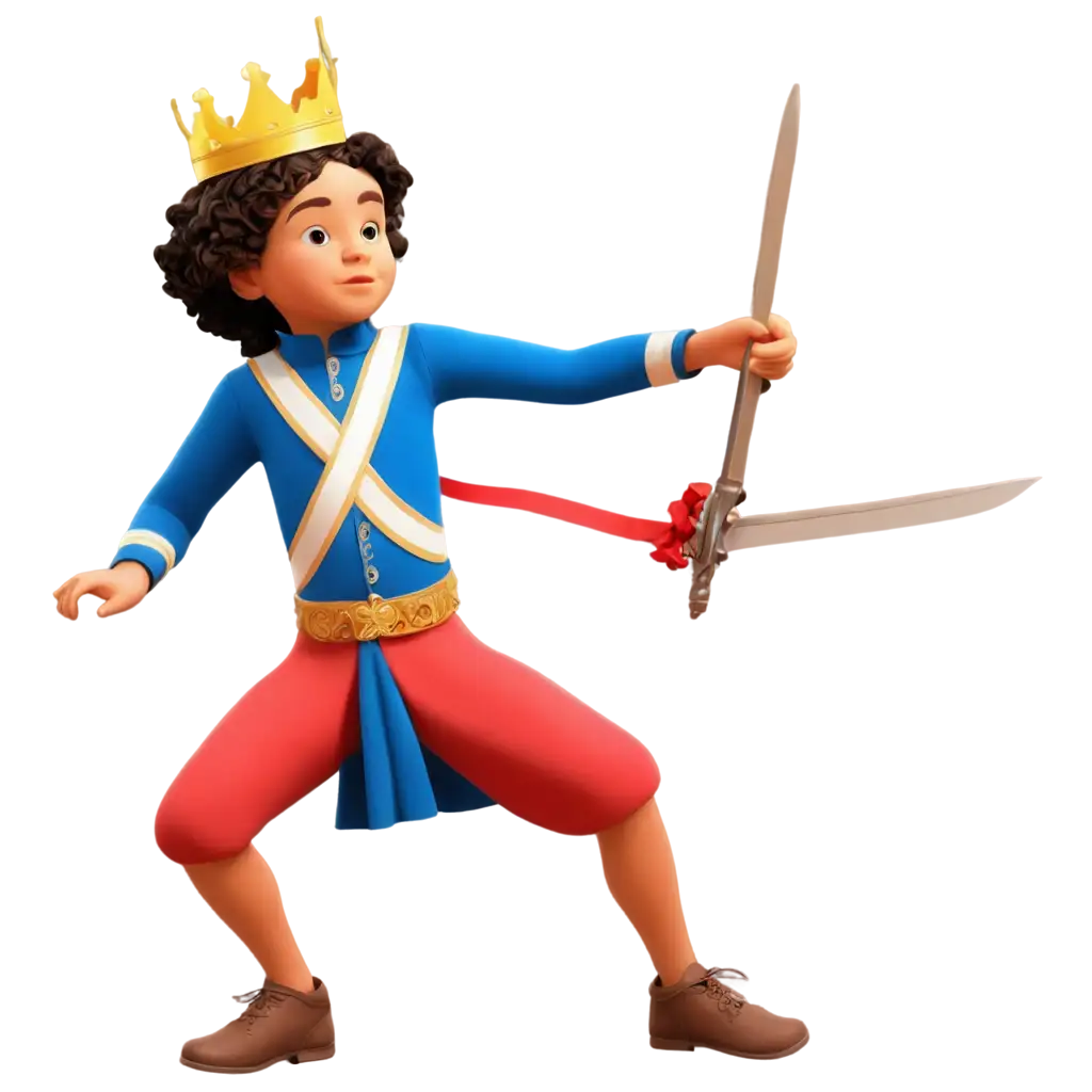 Create-PNG-Animation-Child-Dancing-Reizinho-with-Crown-Ribbons-and-Sword